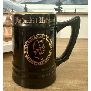 Vintage Vanderbilt University Mug/Stein W.C Bunting‎ Co Logo James Gold Rim 5"